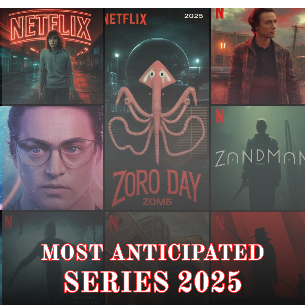 A futuristic digital illustration highlighting Netflix Series 2025 with bold vibrant colors, symbolizing innovation, technology, and the future of entertainment.